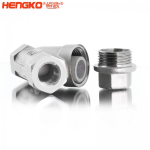 恒歌定制316L粉末燒結不銹鋼Y型過濾器耐腐蝕易清洗，用于化工行業